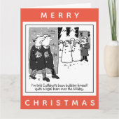 Juristen en Snowmen Cartoon Kerstmis Kaart (Voorkant)