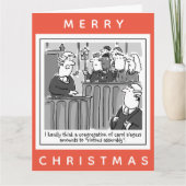 Juristen Funny Courtroom Cartoon Kerstmis Kaart (Voorkant)