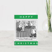 Juristen Funny Courtroom Happy Kerstmis Kaart (Voorkant)