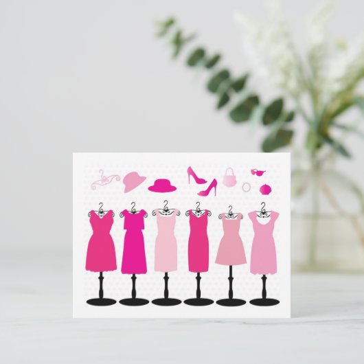 jurk-163552 PINKS-kleding voor pet kleding Briefkaart (Staand voorkant)