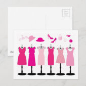 jurk-163552 PINKS-kleding voor pet kleding Briefkaart (Voorkant / Achterkant)