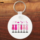 jurk-163552 PINKS-kleding voor pet kleding Sleutelhanger (Voorkant)