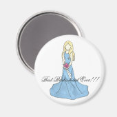 jurk 4, beste bruidsmeisje ooit!!! magneet (Voorkant / Achterkant)