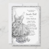 Jurk Bling Sneaker Bal Verjaardagsfeest Kaart (Voorkant)