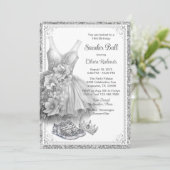 Jurk Bling Sneaker Bal Verjaardagsfeest Kaart (Staand voorkant)