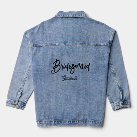 Jurk Bruidsmeisje Bruiloft Spijkerjas Denim Jacket (Achterkant)