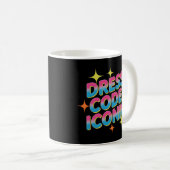 Jurk Code: Iconische Vibrant Retro Koffiemok (Voorkant rechts)