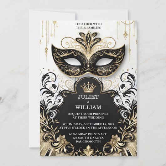 Jurk Code Prom Kostuum Maskerade Bal Bruiloft Kaart (Voorkant)