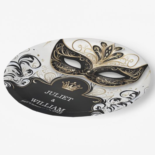 Jurk Code Prom Kostuum Maskerade Bal Bruiloft Papieren Bordje (Gekanteld)