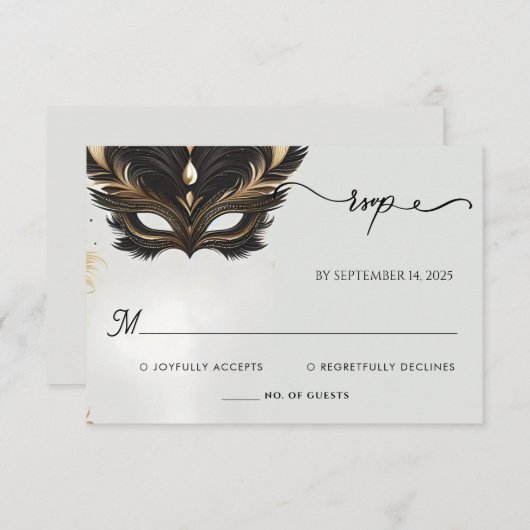 Jurk Code Prom Kostuum Maskerade Bal Bruiloft RSVP Kaartje (Voorkant / Achterkant)