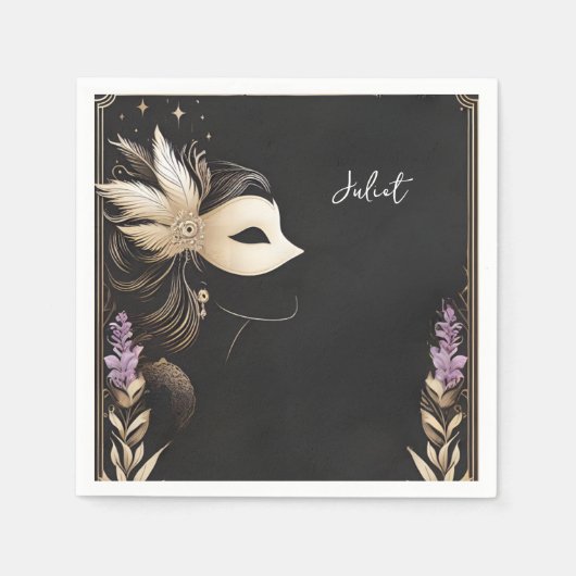 Jurk Code Prom Masquerade Ball Vrijgezellenfeest Servet (Voorkant)