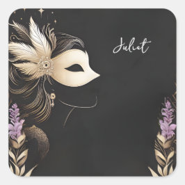 Jurk Code Prom Masquerade Ball Vrijgezellenfeest Vierkante Sticker