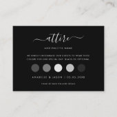 Jurk Code Zwart Bruiloft Kleding voor Gast QR Code Informatiekaartje (Voorkant)