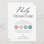 Jurk codekaart, Partij kledingstuk invoegen Aankondiging (Voorkant / Achterkant)