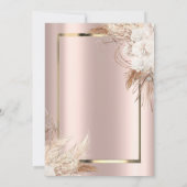 Jurk, Confetti Boho Flowers Bruin 50ste Verjaardag Kaart (Achterkant)