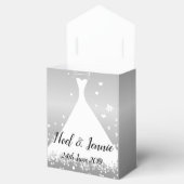 Jurk en Tuxedo Design Bruiloft Favor Box Bedankdoosjes (Geopend)