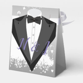 Jurk en Tuxedo Design Bruiloft Favor Box Bedankdoosjes