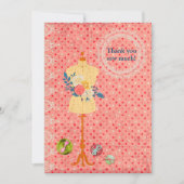 Jurk formulier Dressform Dank u kaart (Voorkant)