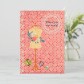 Jurk formulier Dressform Dank u kaart (Staand voorkant)