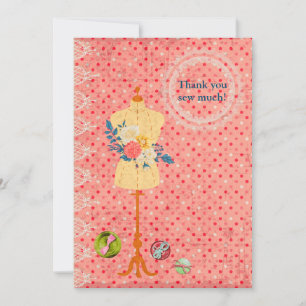 Jurk formulier Dressform Dank u kaart