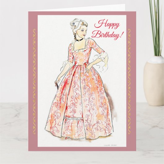  jurk, gefeliciteerd kaart (Voorkant)