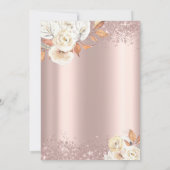 Jurk Glitter Confetti Herfstbloemen 50e Kaart (Achterkant)