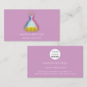Jurk Logo Mode Boutique Event Gold Violet Visitekaartje (Voorkant / Achterkant)