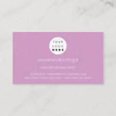 Jurk Logo Mode Boutique Event Gold Violet Visitekaartje (Achterkant)