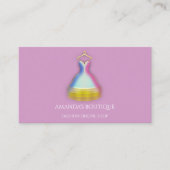 Jurk Logo Mode Boutique Event Gold Violet Visitekaartje (Voorkant)