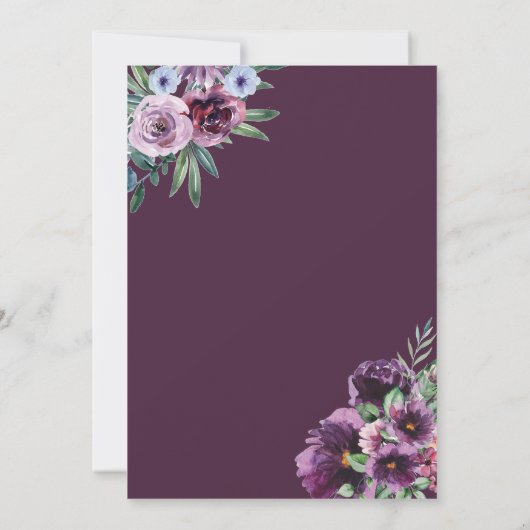 Jurk Meisje, Violet Bloemen Vlinder Zoet 16 Kaart (Achterkant)