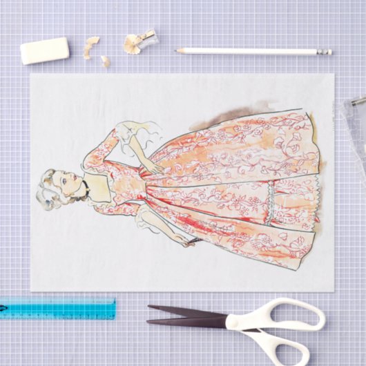  jurk, ontkoppeling tissuepapier (Craft)