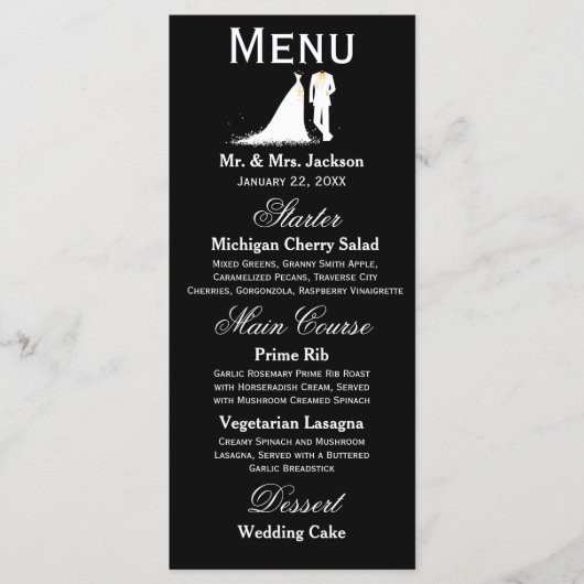 Jurk & Tux - Menu (Voorkant)