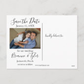 Jurk & Tux - Save the Date Briefkaart (Achterkant)