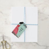 Jurk uit de jaren 50 Retro Vintage Feest Favor Cadeaulabel (Met Touw)