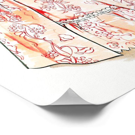  jurk van Lillian Causey Poster (Hoek)