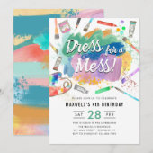 Jurk voor een Mess Kinder kunstschilderij Verjaard Kaart (Voorkant / Achterkant)