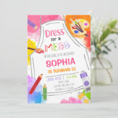 Jurk voor een puinhoop Art verjaardag Kaart (Staand voorkant)