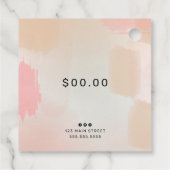 Jurk Vorm Abstracte Mode Boutique Prijs Bedankjes Labels (Achterkant)