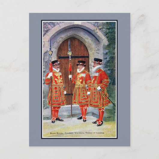  jurk Yeoman Warders Tower of London Briefkaart (Voorkant)