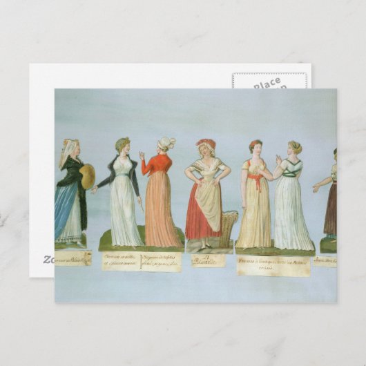 jurken en kostuums in de moeras briefkaart (Voorkant / Achterkant)