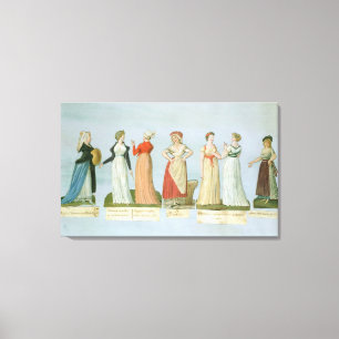 jurken en kostuums in de moeras canvas afdruk