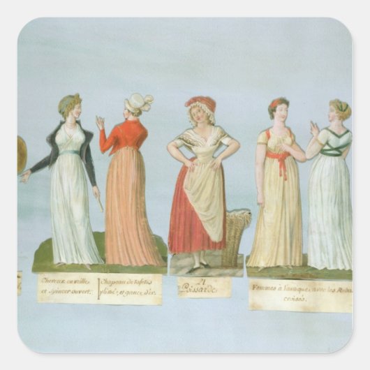 jurken en kostuums in de moeras vierkante sticker (Voorkant)