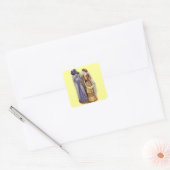  jurken vierkante sticker (Envelop)