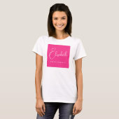 Jurkvriendin Naam Script Bachelorette Feest Vrouwe T-shirt (Voorkant volledig)
