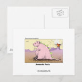 Jurrasic Pork Hilarious Cartoon Briefkaart (Voorkant / Achterkant)