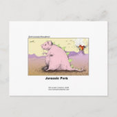 Jurrasic Pork Hilarious Cartoon Briefkaart (Voorkant)