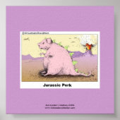 Jurrasic Pork Hilarious Cartoon Poster (Voorkant)