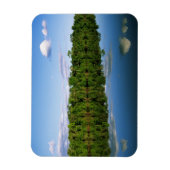 Juruena, Brazilië. Beboste oever weerspiegeld Magneet (Verticaal)