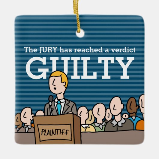 Jury Guilty Verdict Lawyer Ornament (Voorkant)