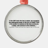 Jury Nullification United States v. Moylan 1969 Metalen Ornament (Voorkant)